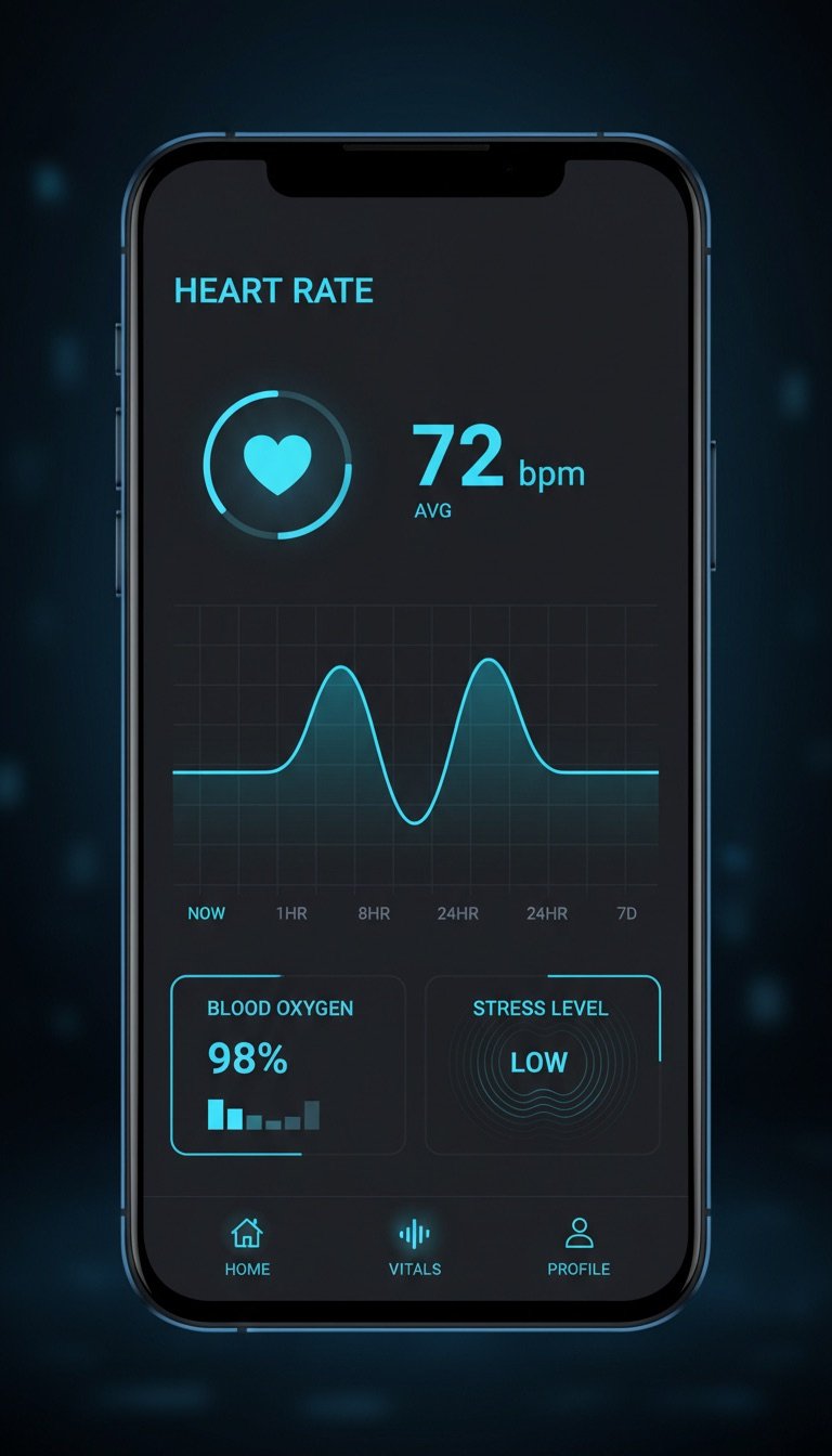 Health tracking app interface